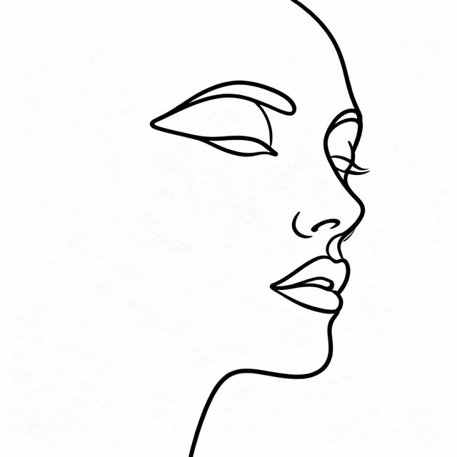 One Line Face Drawings - AI Generated Art gallery