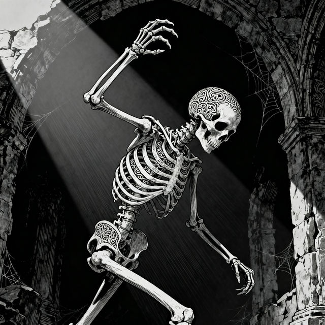 Skeleton Drawings - AI Generated gallery