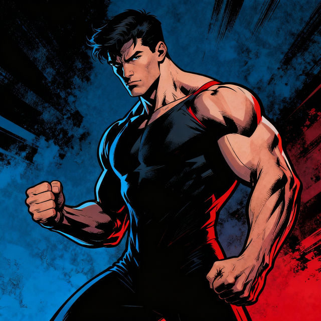 Buff Man Drawings - AI Generated gallery