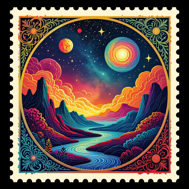 Wallpaper Stamps - AI Generated Art gallery