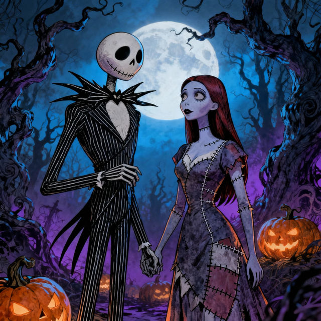 Nightmare Before Christmas Drawings - AI Generated gallery