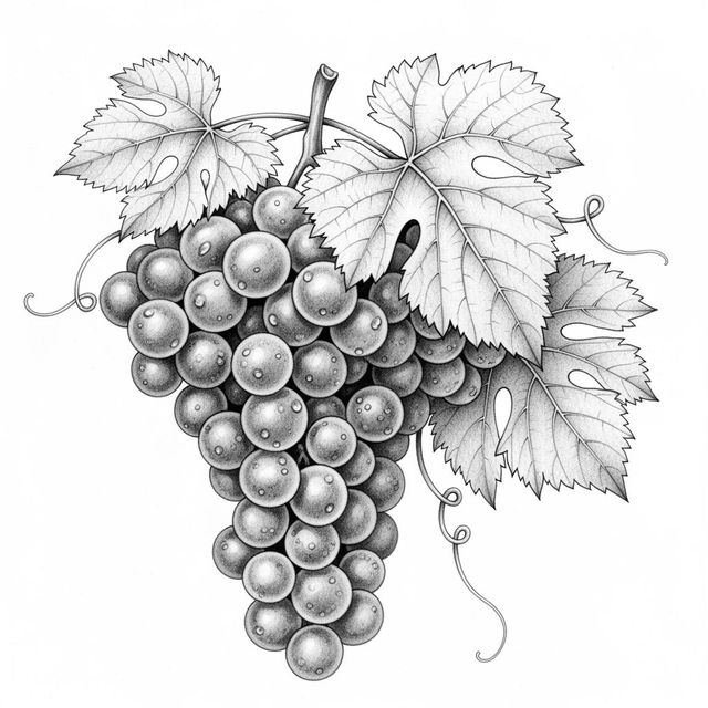 AI Grapes Drawing Gallery gallery