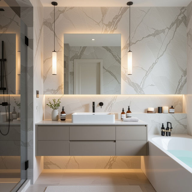 Waterproof Bathroom Wallpaper gallery