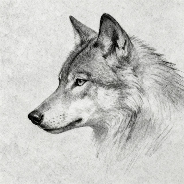 Wolf Sketch - Easy AI Art gallery