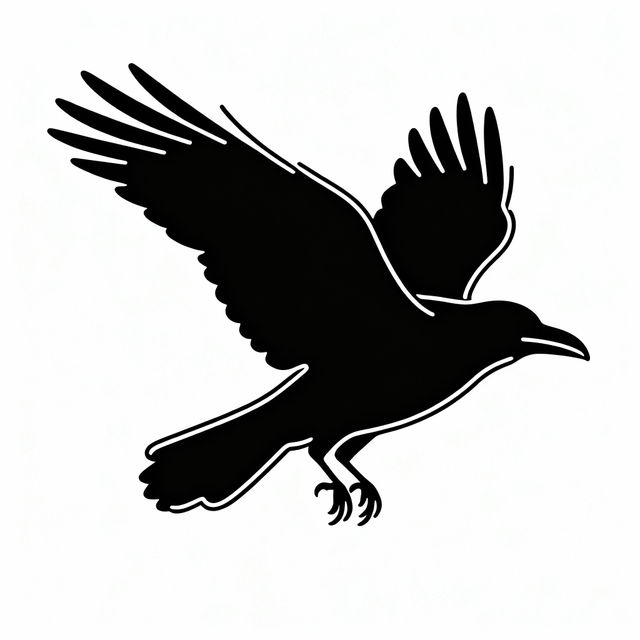Simple Crow Drawings gallery