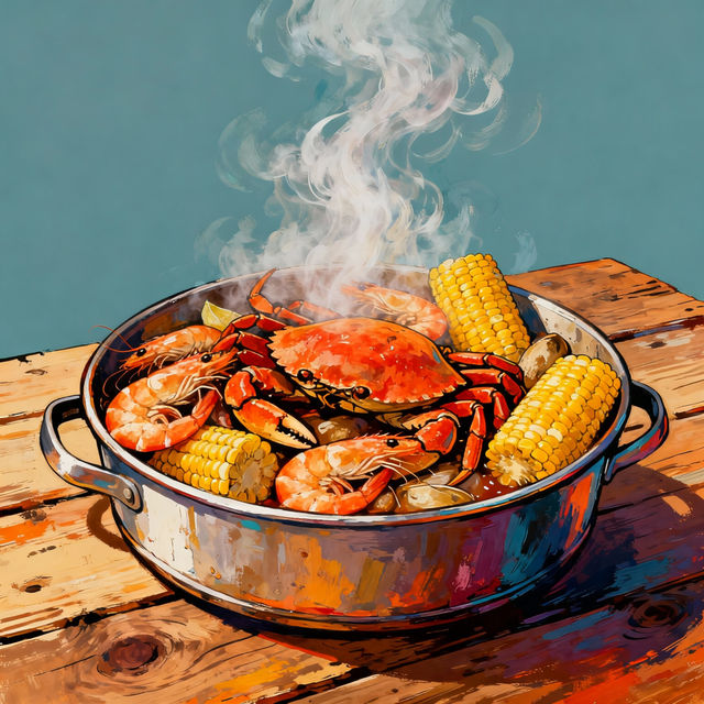 Seafood Boil Drawings - AI Generated gallery