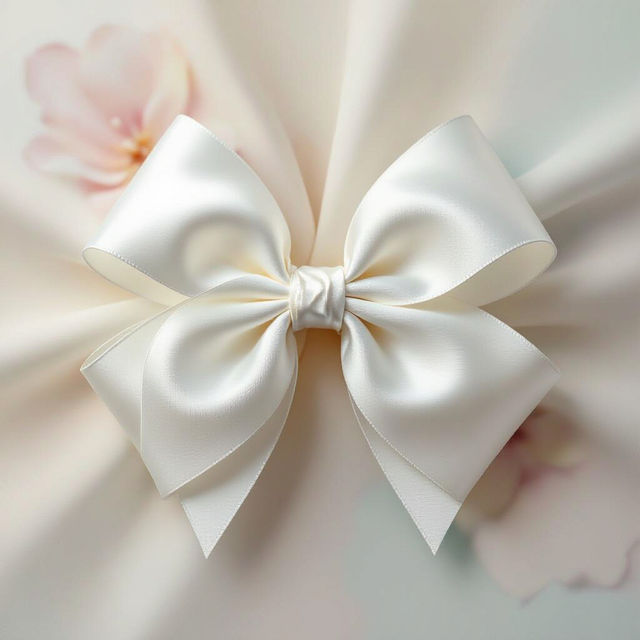 White Bow Wallpaper - AI Generated Designs gallery