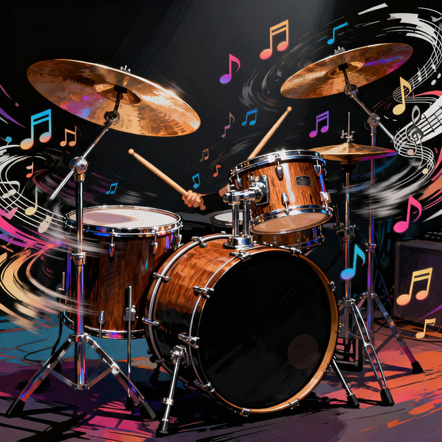 Drums Drawing - Made With AI gallery