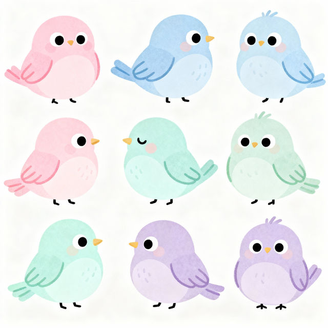 Cute Bird Drawings - Made With AI gallery