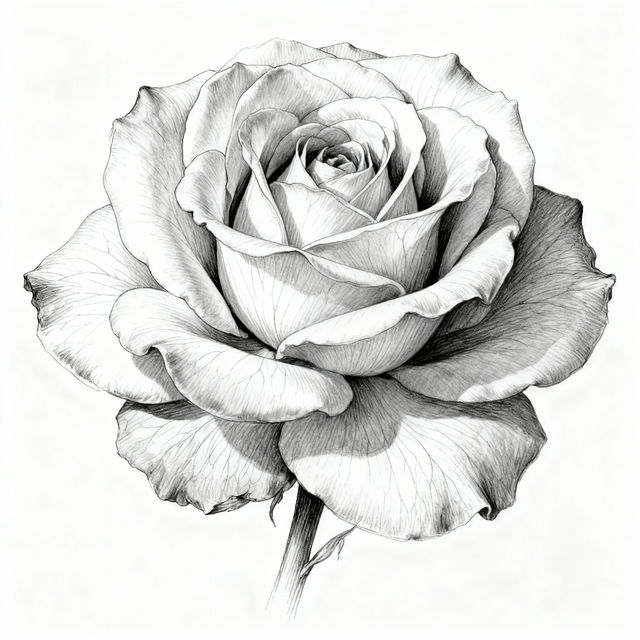 Single Flower Drawings - AI Generated Art gallery