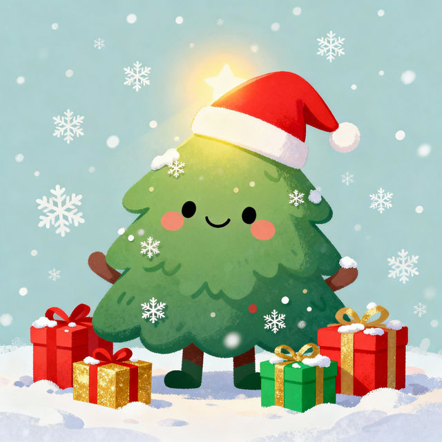 Christmas Tree Cartoon Drawings gallery
