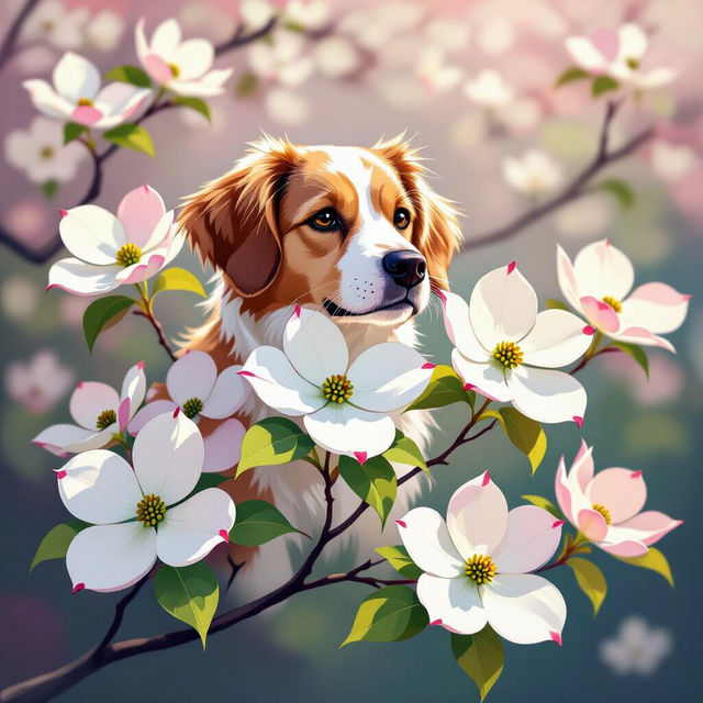 Dogwood Wall Art - AI Generated gallery