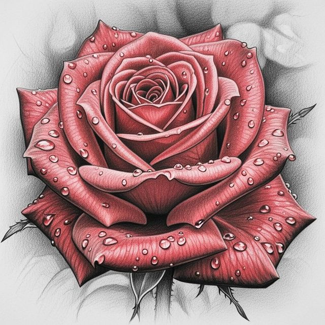 AI Rose Flower Drawing Gallery gallery
