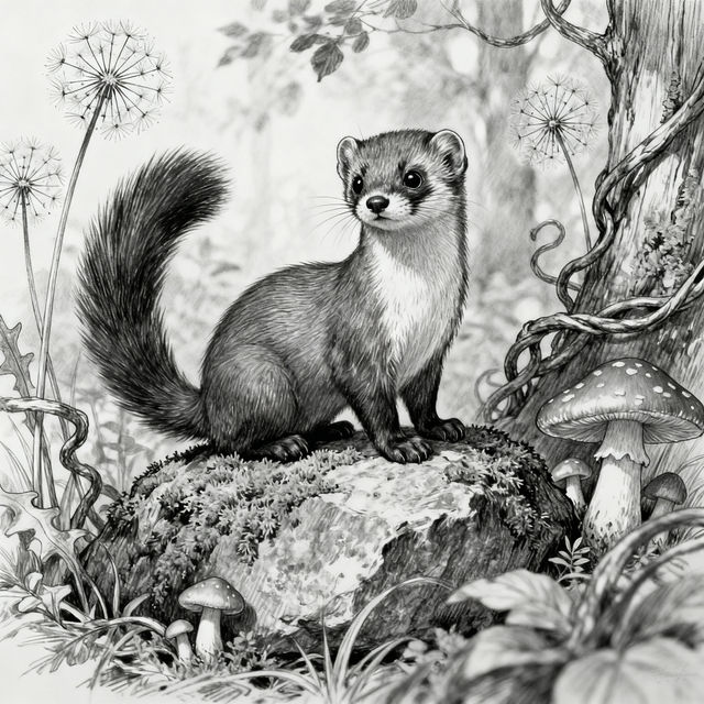 Weasel Drawings - AI Generated Art gallery