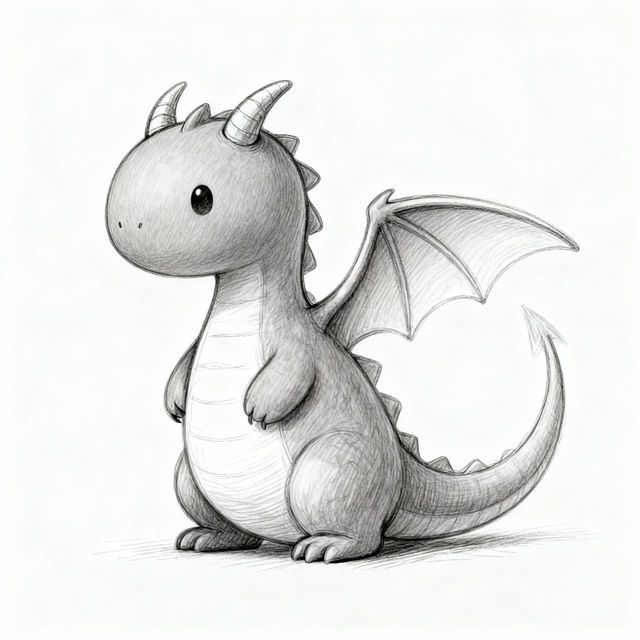 Easy Dragon Pencil Drawings gallery