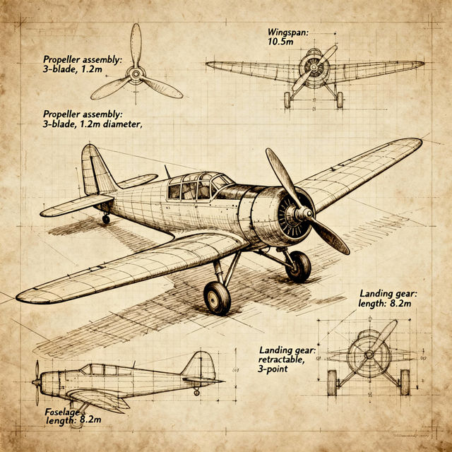 Plane Drawings - AI Generated gallery