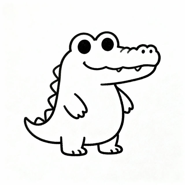 Easy Alligator Drawings gallery