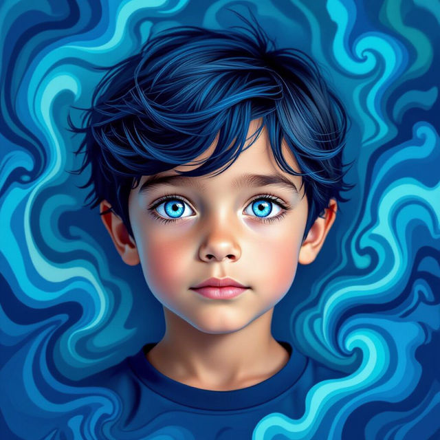 Blue Boy Wallpaper - AI Generated gallery