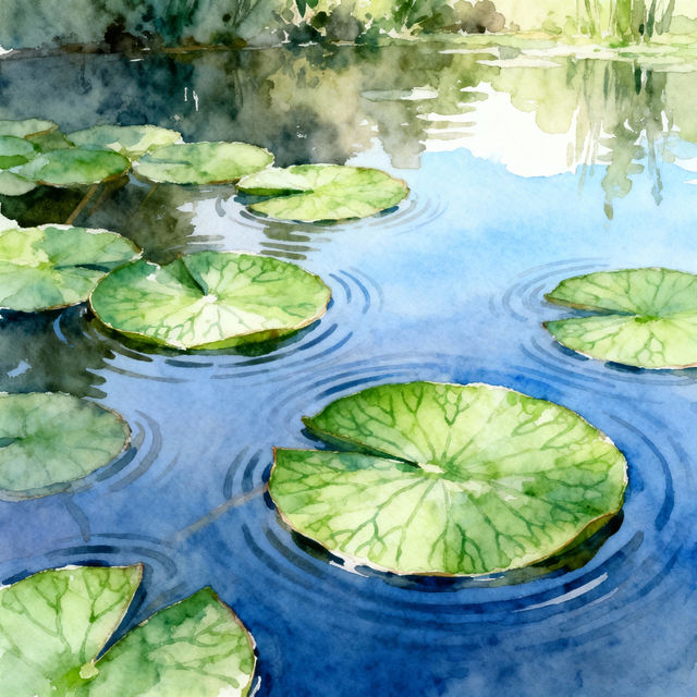Lily Pads Drawings - AI Generated Art gallery