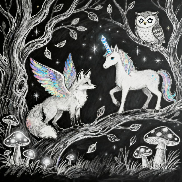 Chalkboard Drawings - AI Art gallery