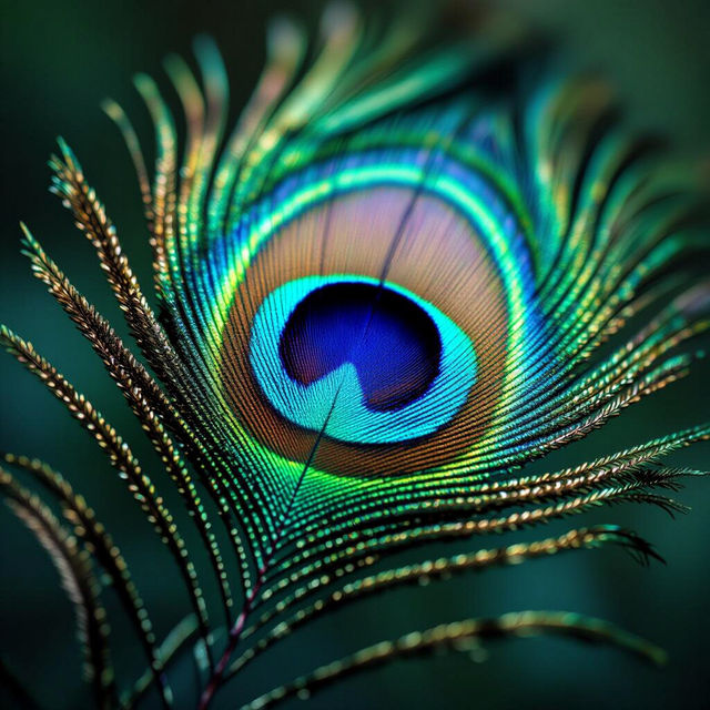 Peacock Feather Art - AI Generated gallery