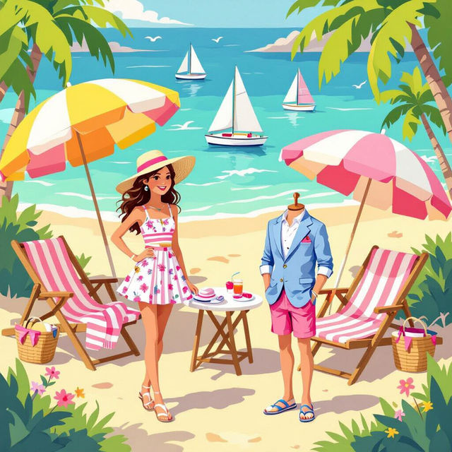 Create Preppy Summer Wallpaper with AI gallery
