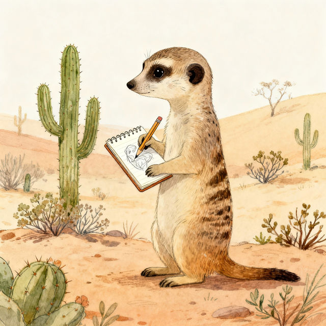 Meerkat Drawings - AI Generated Art gallery