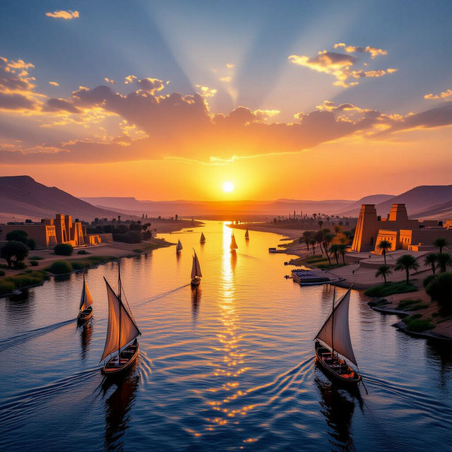 Pictures of the Nile River - AI Generated gallery