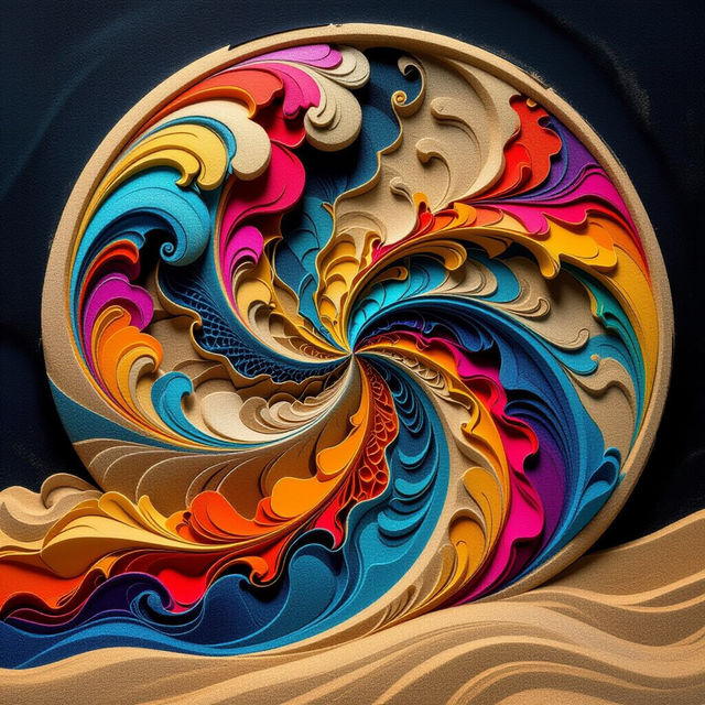 Moving Sand Art - AI Generated gallery