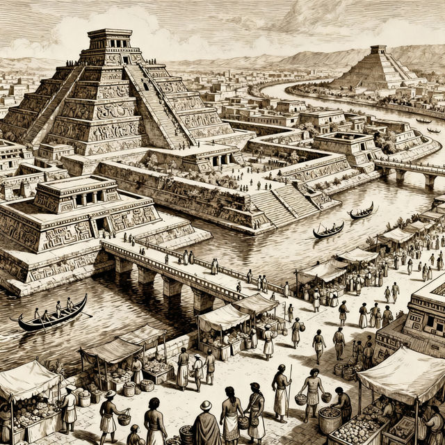 Tenochtitlan Drawings - AI Generated Art gallery