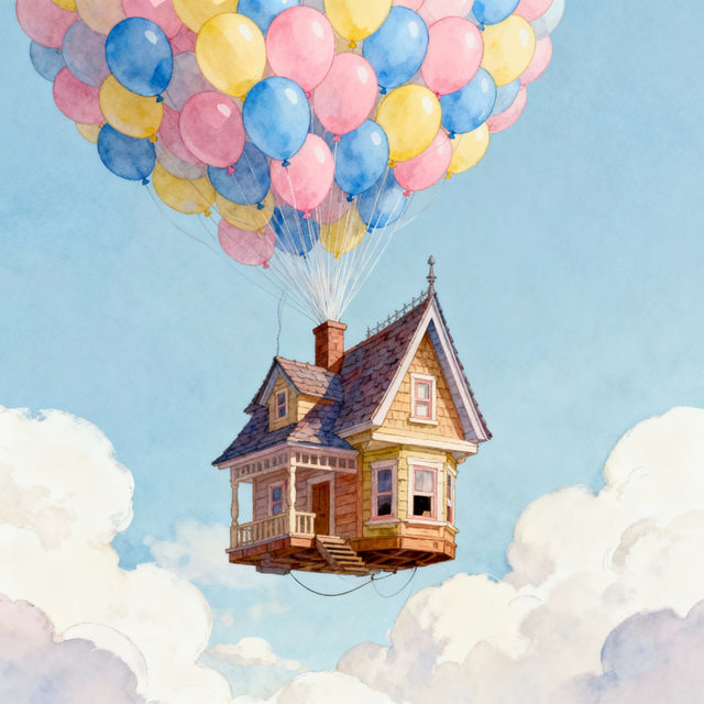 Up House Drawings - AI Generated gallery