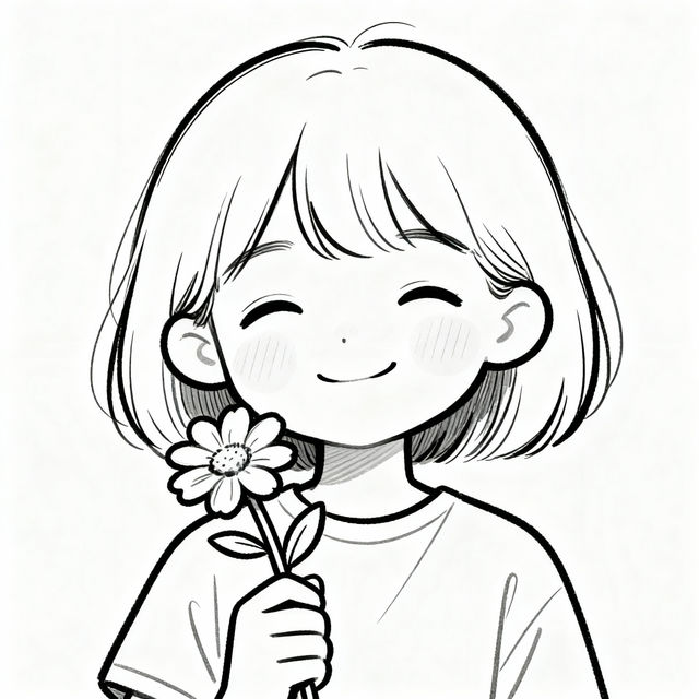 Simple Girl Drawings - Made With AI gallery