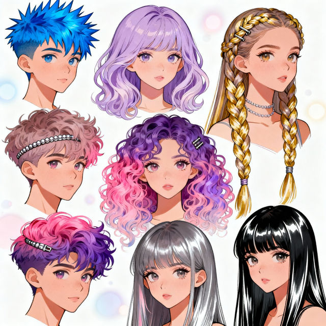 Hairstyle Drawings - AI Generated gallery