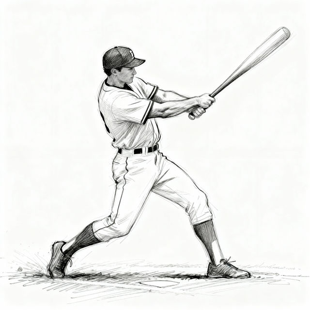 Easy Baseball Player Drawings gallery
