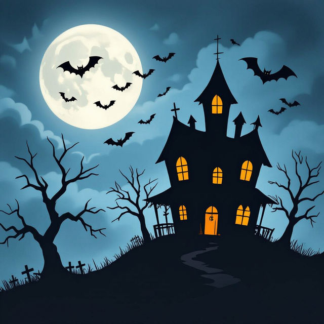 Create Spooky Halloween Background Images with AI gallery
