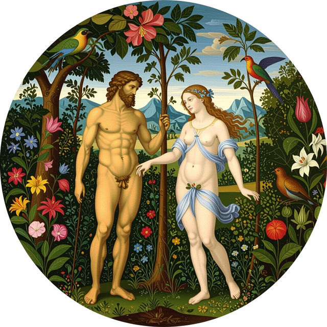 Adam and Eve Art - AI Generated gallery