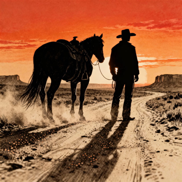 Western Drawings - Easy AI Art gallery