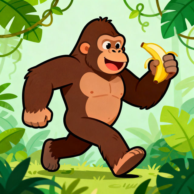 Gorilla Cartoon Drawings - Made With AI gallery