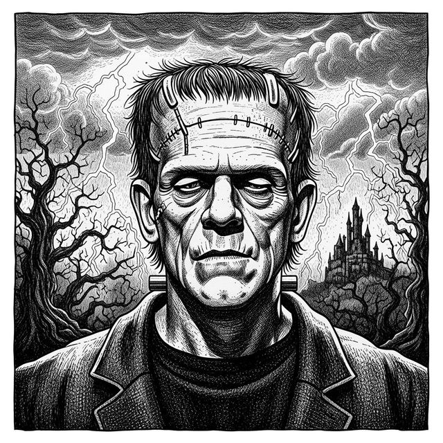 Frankenstein Drawing Gallery gallery