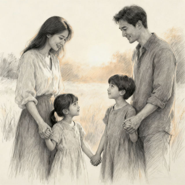 Family Drawing 4 Members gallery