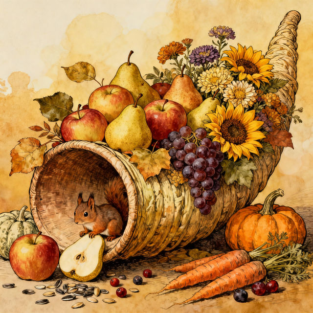 Cornucopia Drawings - AI Generated Art gallery