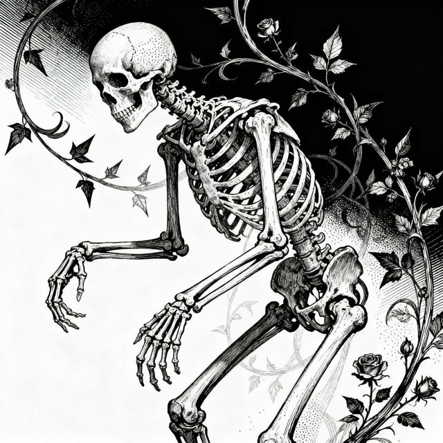 Drawings Of Skeletons gallery