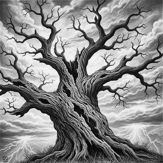 Explore Stunning Dead Tree Drawings gallery