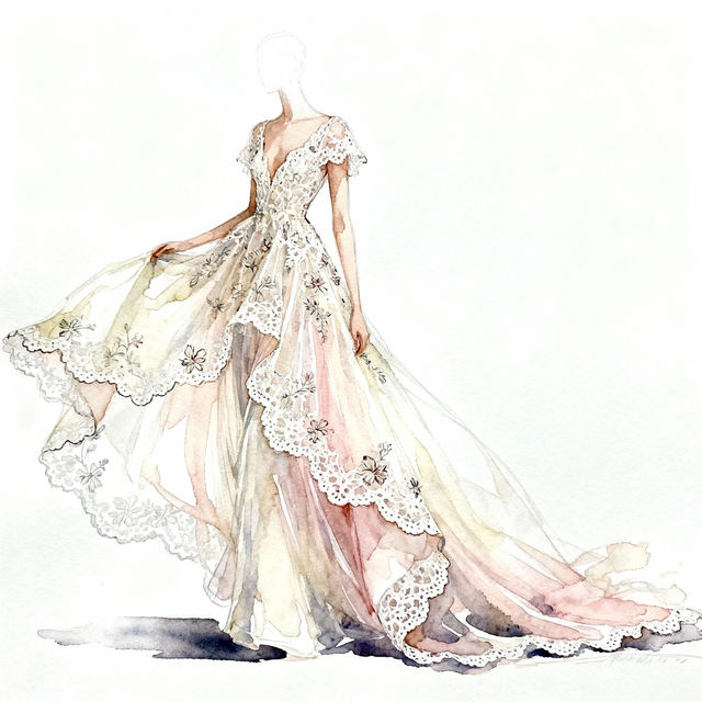 Dress Drawings - AI Generated gallery