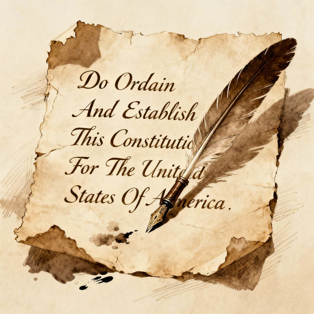 Do Ordain And Establish This Constitution For The United States Of America Drawing gallery