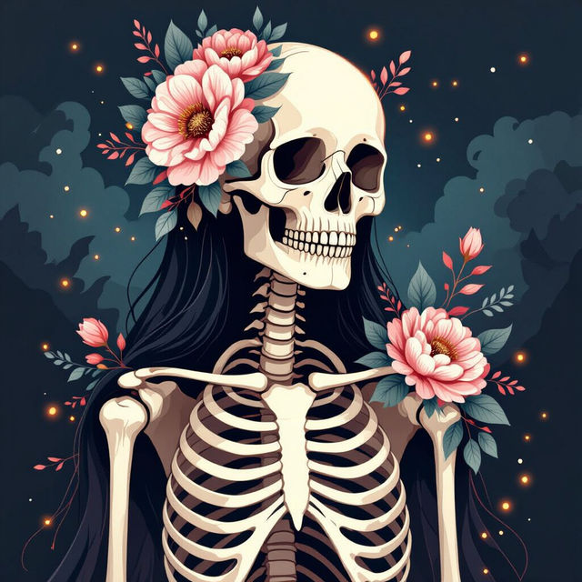 Aesthetic Art Skeleton Wallpaper gallery