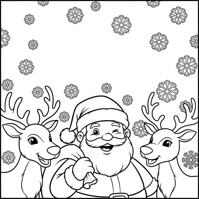 Generate Christmas Coloring Pictures with AI gallery