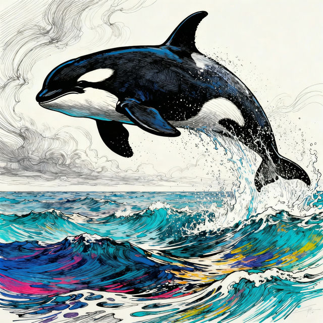 Orca Whale Drawings gallery