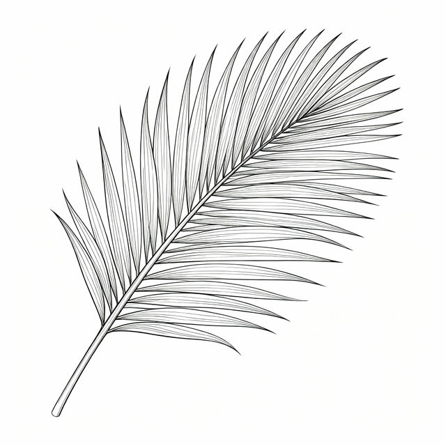 Palm Tree Leaf Drawings - AI Generated gallery