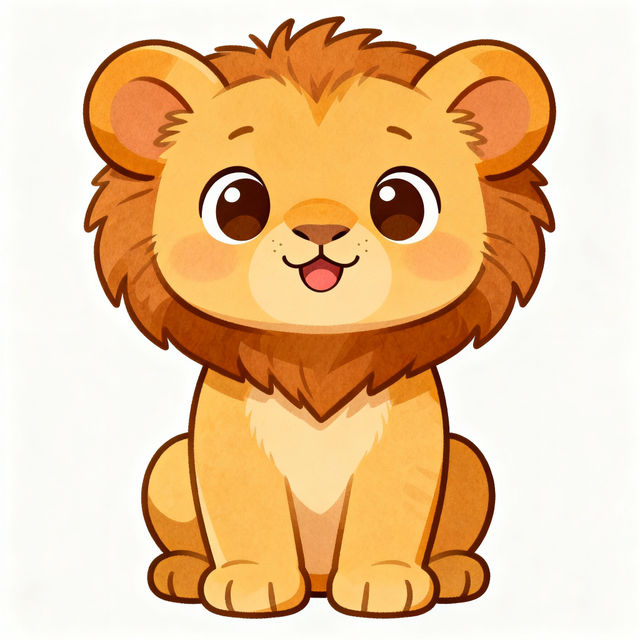 Easy Lion Drawing For Kids gallery